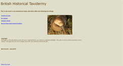 Desktop Screenshot of historical-taxidermy.co.uk