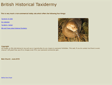Tablet Screenshot of historical-taxidermy.co.uk